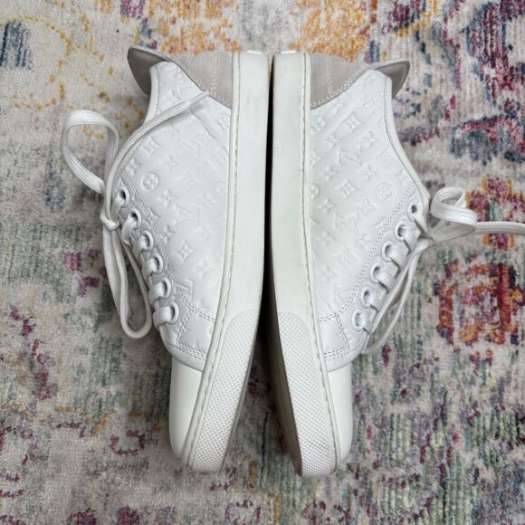 Louis Vuitton White Monogram Punchy Sneakers - Picture 2 of 12